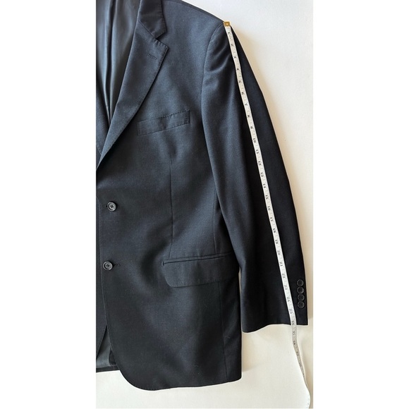 Pronto Uomo Mens Blazer Sport Coat Two Button Casual Jacket Size 44L Wool Suit - Picture 7 of 15